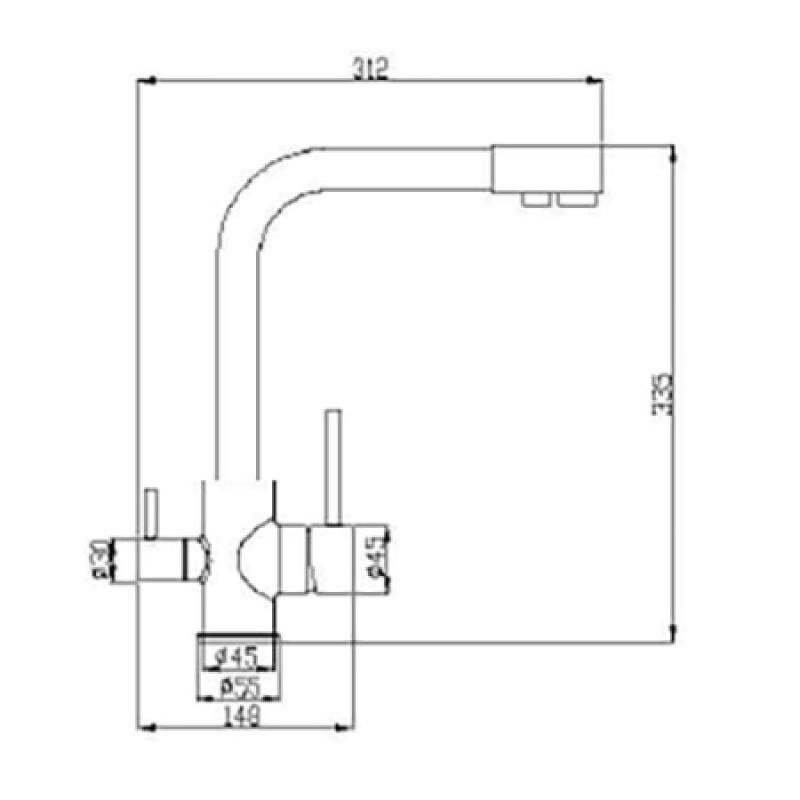 Baterie apa 3 cai black